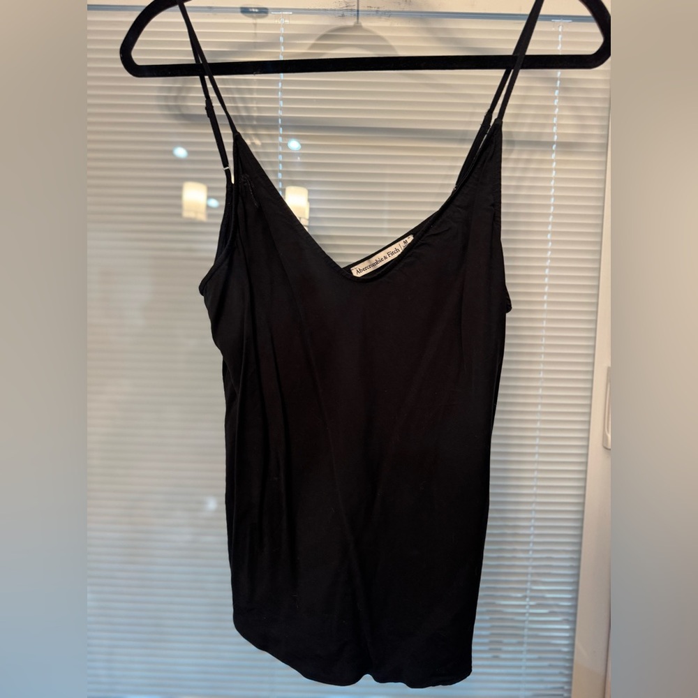 Abercrombie & Fitch Spaghetti Tank Top- Black